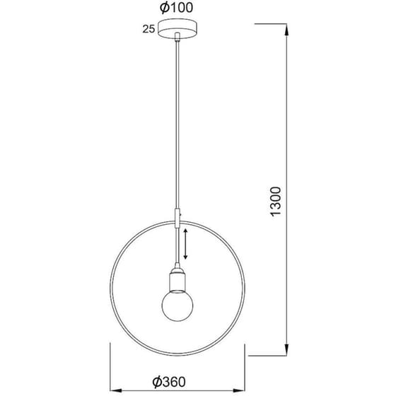 Φωτιστικό Οροφής Μονόφωτο Aca Twiggy V35181bk Μεταλλικό - Μαύρο image 1