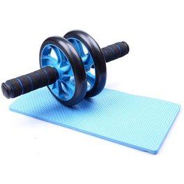 Ρόδα Κοιλιακών με Στρώμα Γυμναστικής 32.5cm - Μαύρο/ Μπλε