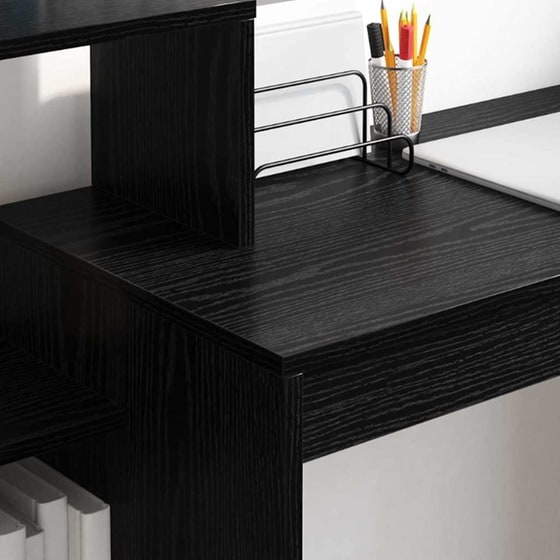 Γραφείο VidaXL από Επεξεργασμένο Ξύλο 100x40x90 cm - Μαύρη Οξιά image 3