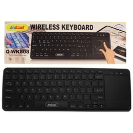 ANDOWL Q-WK808 Ασύρματο Πληκτρολόγιο με Touchpad - Μαύρο (US)