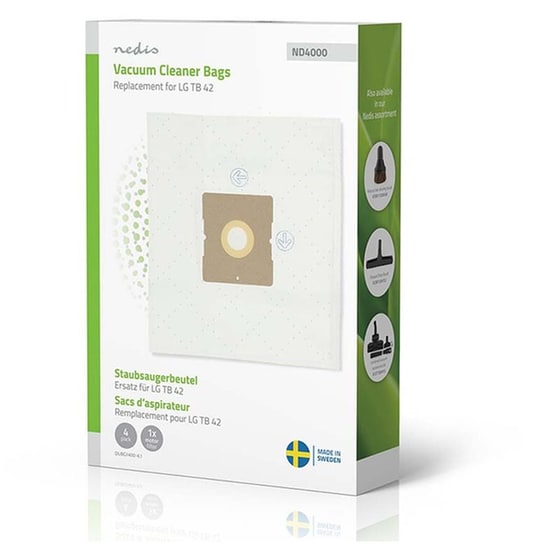 NEDIS 233-2844 Φίλτρο & Σακούλες Ηλεκτρικής Σκούπας 4 τμχ image 1