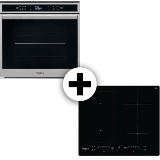 WHIRLPOOL W6OM44S1H & WLB5860AL 73 Lt Inox Εντοιχιζόμενος Σετ Φούρνος και Εστία image 0