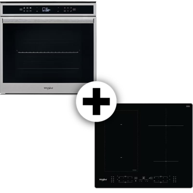 WHIRLPOOL W6OM44S1H WLB5860AL 73 Lt Inox Εντοιχιζόμενος Σετ Φούρνος και Εστία