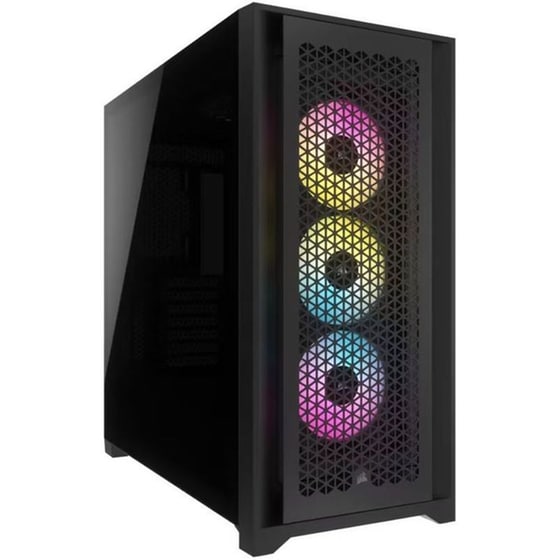 Corsair Mid Tower Atx Case Icue 5000d Rgb Windowed Airflow Tempered Glass - Black - Cc-9011242-ww image 0