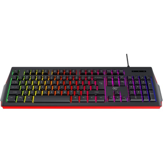 Havit KB866L Gaming Ενσύρματο Πληκτρολόγιο με RGB Φωτισμό Μαύρο (US) image 1