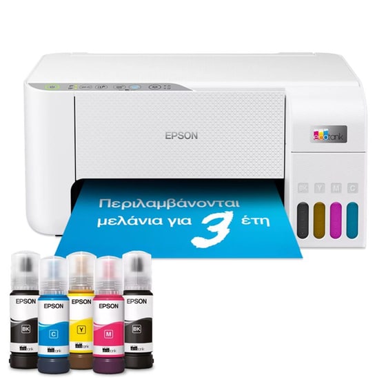 EPSON EcoTank L3276 Εχρωμο Πολυμηχάνημα Inkjet Α4 με δοχεία μελανιού, WiFi image 0
