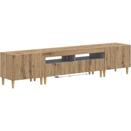 Έπιπλο Τηλεόρασης VidaXL DELFT με LED 3 τμχ 198 x 35 x 43 cm - Artisan Δρυς