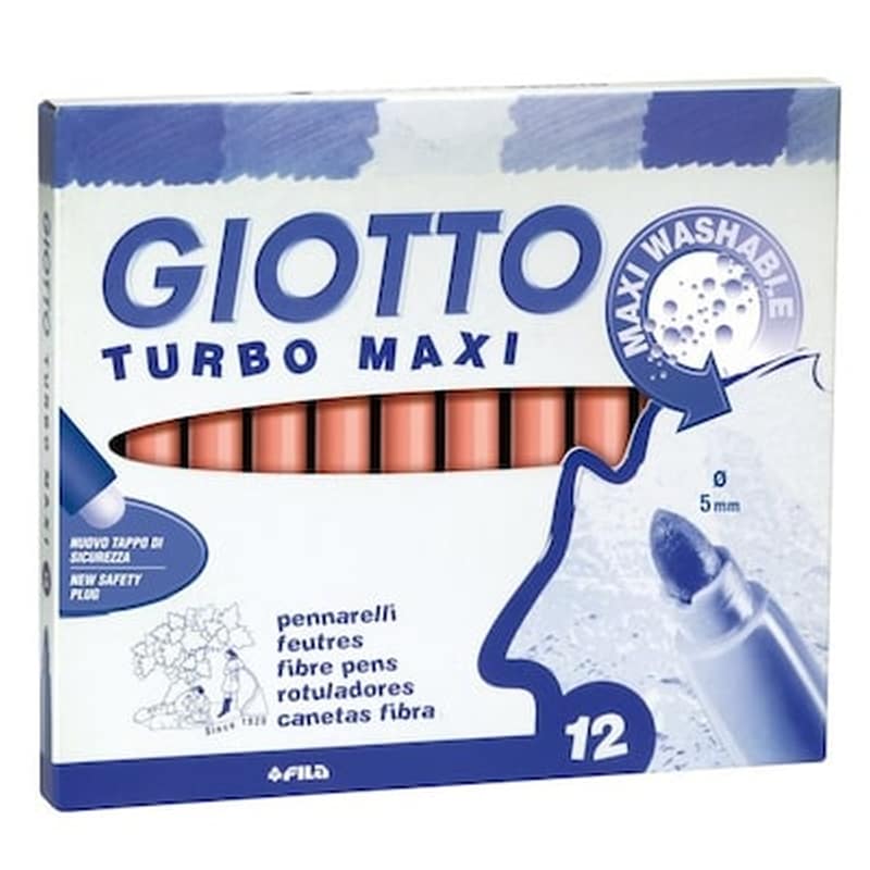 GIOTTO Giotto Μαρκαδοροι Turbo Maxi Ροζ 12τμχ.