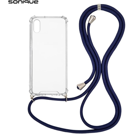 Θήκη Apple iPhone X / iPhone XS - Sonique με Κορδόνι Armor Clear - Μπλε image 0