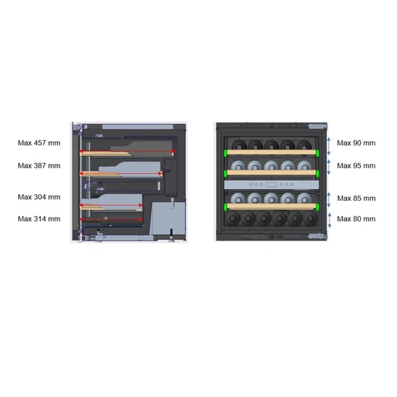 BERTAZZONI RWC60B4DNRP για 24 Μπουκάλια Μαύρο Πλήρως Εντοιχιζόμενος Συντηρητής Κρασιών image 4