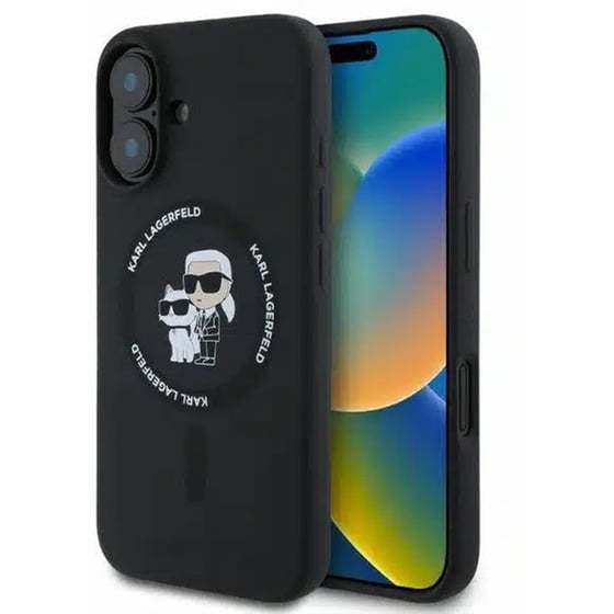 Θήκη Apple iPhone 16 - Karl Lagerfeld KC Heads Ring MagSafe - Black image 0