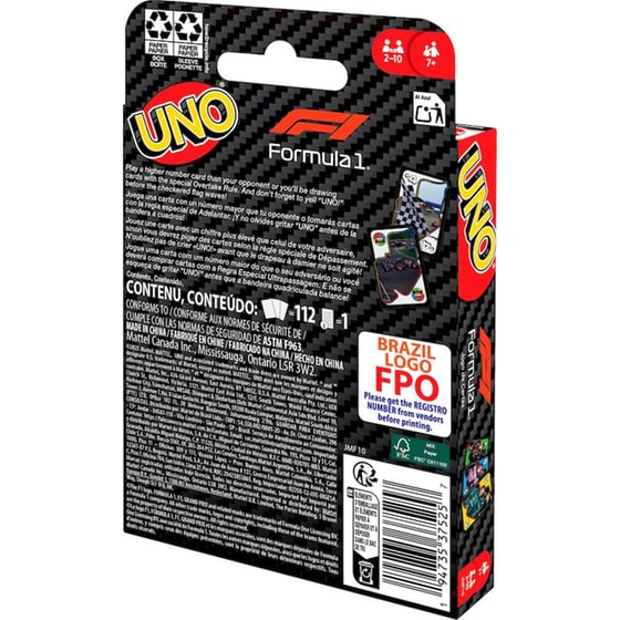 UNO Formula 1 Επιτραπέζιο (Mattel) image 3