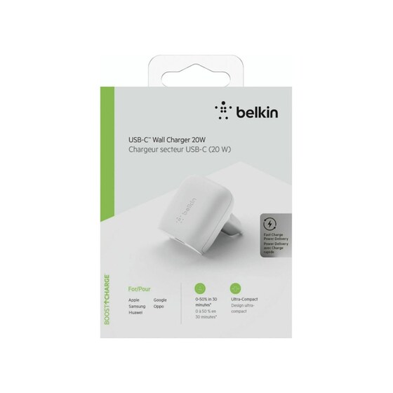 Φορτιστής Πρίζας Belkin Usb-C 20W - White image 3