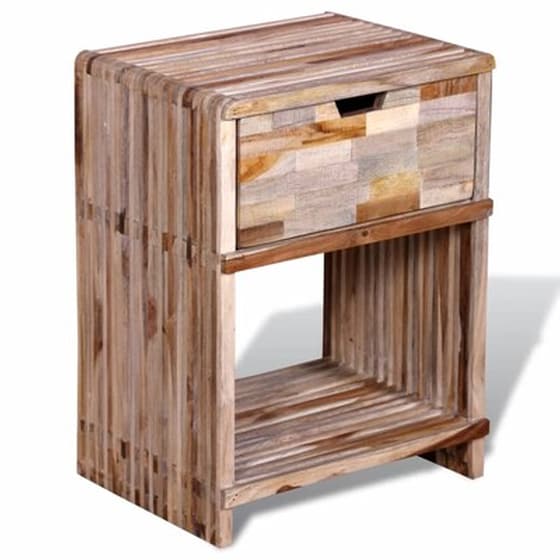 Κομοδίνο Vidaxl Από Ανακυκλωμένο Ξύλο Teak 38x31x51 cm - Καφέ image 4
