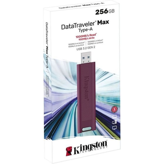 Kingston DataTraveler 256GB USB 3.2 Stick - Μπορντό image 2