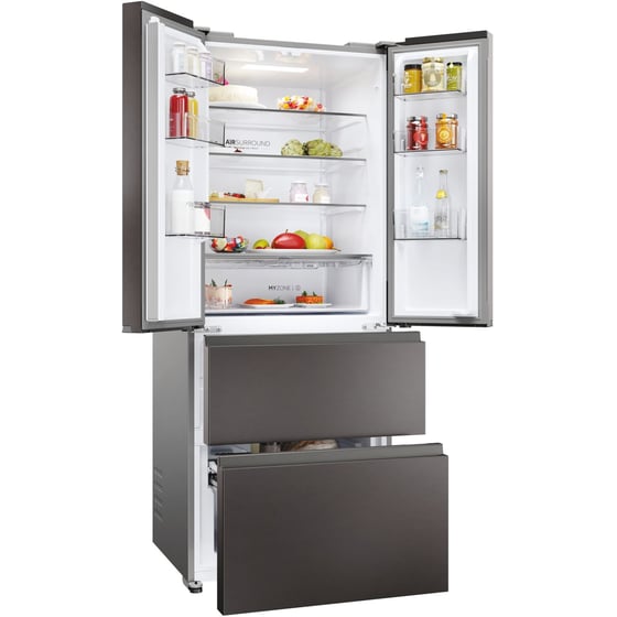 HAIER HFR3718ENMD Total No Frost 402 Lt Dark Inox Ψυγειοκαταψύκτης image 3