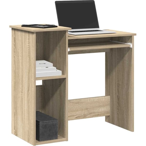 Γραφείο VidaXL με Ράφια από Μοριοσανίδα 110x45x157 cm - Sonoma Δρυς image 2