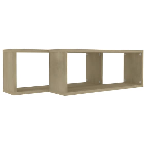 Ράφια Τοίχου VidaXL από Μοριοσανίδα 60x15x23 cm 2 Τμχ  -  Μπεζ image 5