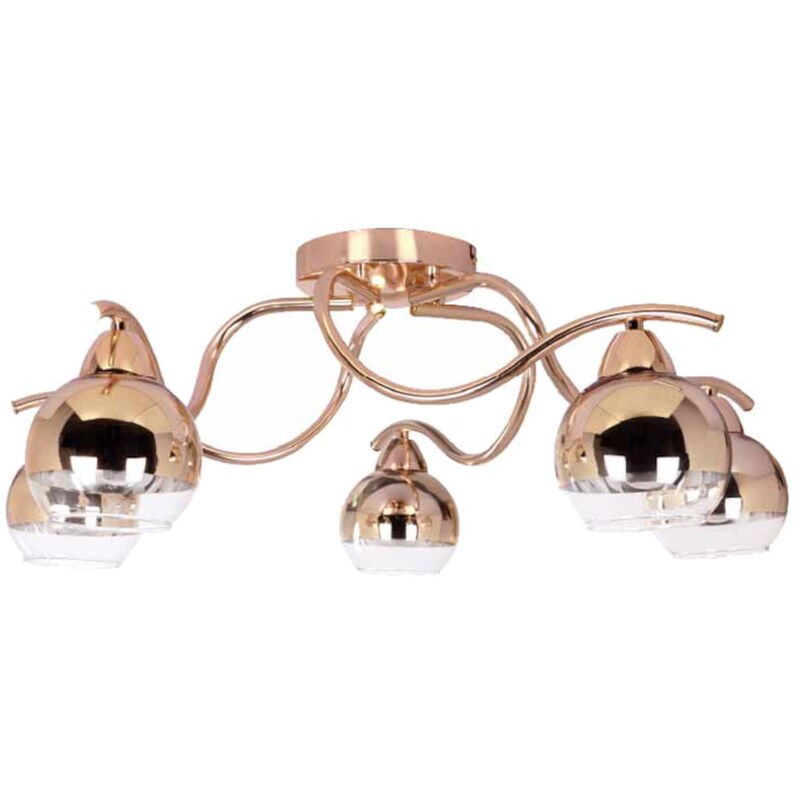 Φωτιστικό Οροφής Aca Decor Alien E27 Μεταλλικό 60.5x24cm - Ροζ Χρυσό