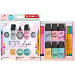 Μαρκαδόροι Stabilo Σετ Pastellove 18 Τεμάχια