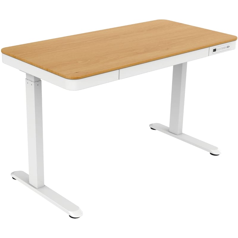 Ηλεκτρικό Γραφείο Gaming ErgoAction E-Desk 2E από Μελαμίνη 120x60 cm - Λευκό/Μπεζ φωτογραφία