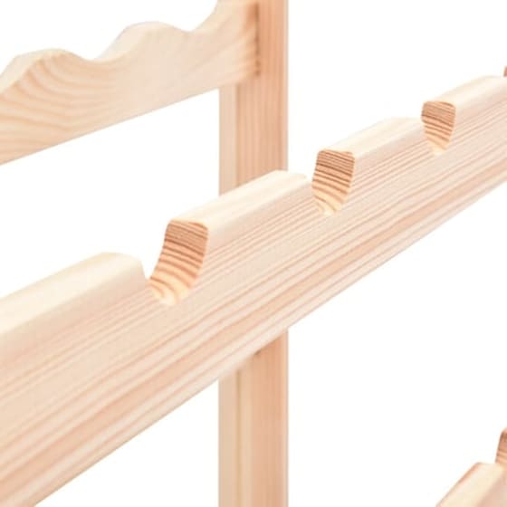 Ραφιέρα/Σταντ Κρασιών Vidaxl Από Μασίφ Ξύλο Πεύκου Για 20 Φιάλες - Φυσικό Χρώμα Ξύλου image 5