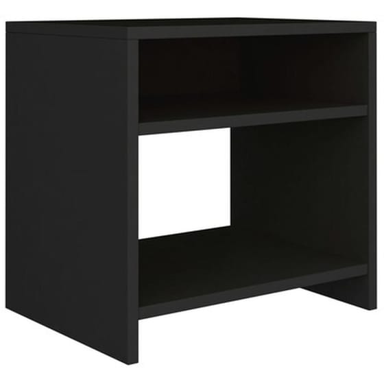Τραπεζάκι Κομοδίνο Vidaxl από Μοριοσανίδα 40x30x40cm - Μαύρο image 2