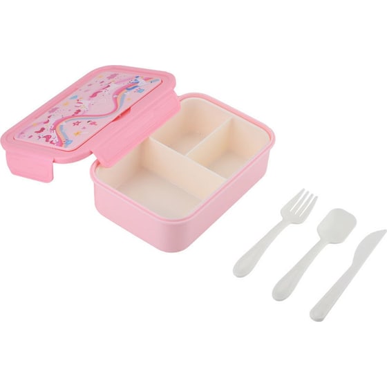 Φαγητοδοχείο με Κουτάλι, Πιρούνι και Μαχαίρι Estia Home Art Save the Aegean Rainbow Dreams 1400 ml image 1