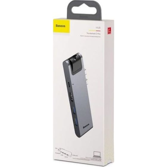 Baseus HUB Thunderbolt C + Pro Seven-in-one smart docking station - Γκρι image 0