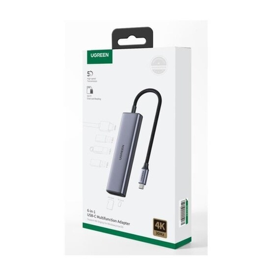 Ugreen Cm511 USB-C Docking Station με HDMI 4K PD Ethernet Γκρι image 5