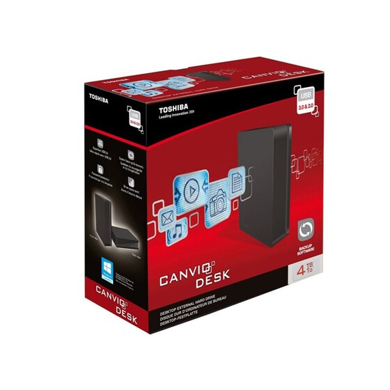 Εξωτερικός σκληρός δίσκος Toshiba Canvio Desk 4TB 3.5" USB 3.0 HDWC240EK3J1 Μαύρο image 3