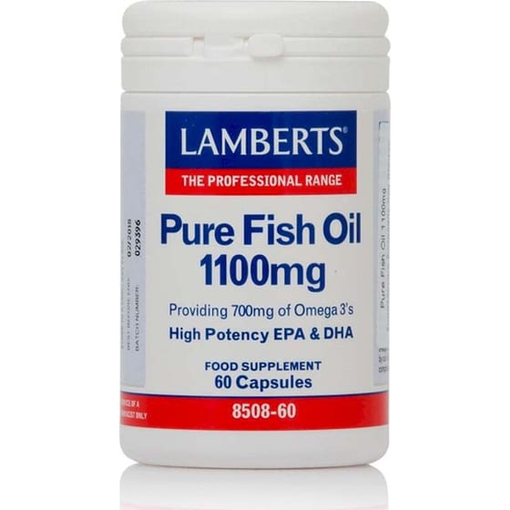 Λιπαρά Οξέα Lamberts Pure Fish Oil 1100mg - 60 κάψουλες image 0