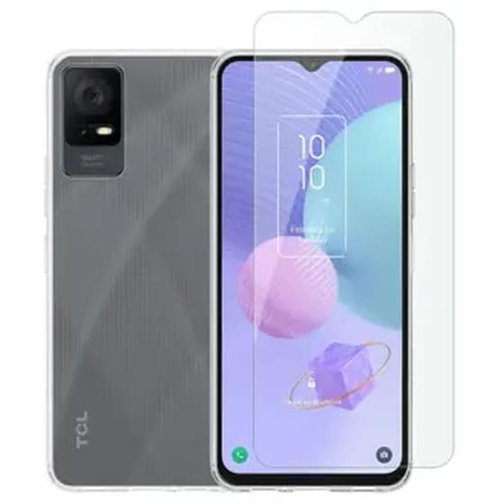 Θήκη + Προστατευτικό οθόνης TCL 405/ TCL 406/ TCL 408 - Vivid Set TPU Case + Tempered Glass - Transparent image 0