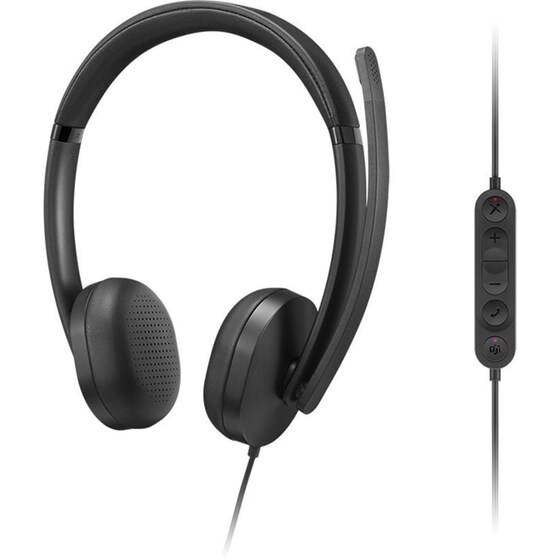 Lenovo Wired VoIP Headset 5000 Ακουστικά Κεφαλής - Μαύρο image 4