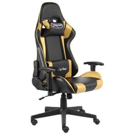 Καρέκλα Gaming Γραφείου από Τεχνητό Δέρμα - Χρυσή