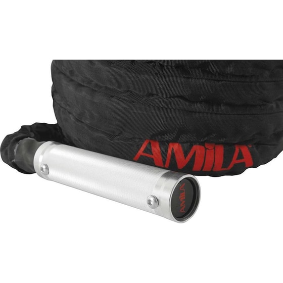 Σχοινάκι Crossfit Amila Battle Rope ALU Handle 84554 1500 cm - Κόκκινο/ Μαύρο image 1