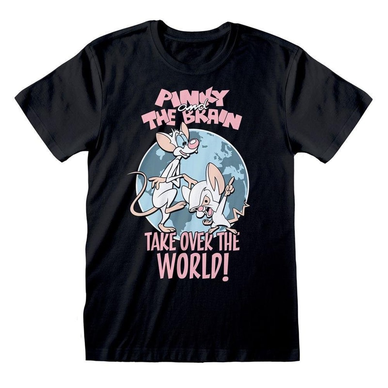 PCMERCH T-shirt Hybris Pinky And The Brain Take Over The World - Μαύρο