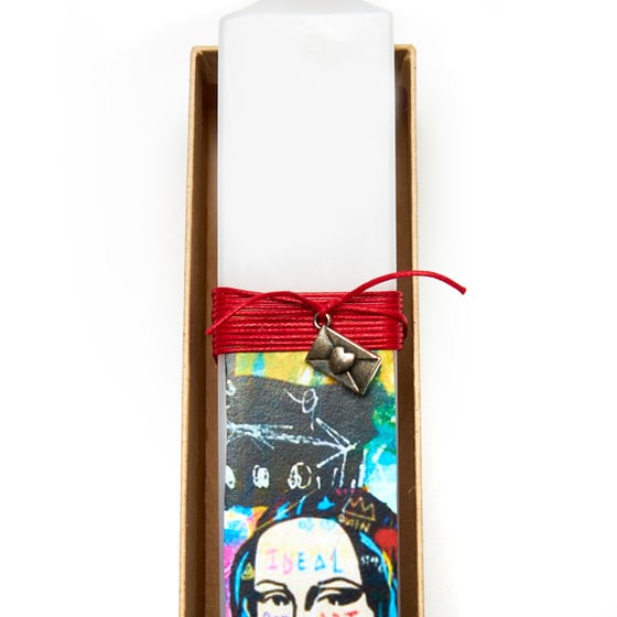 Λαμπάδα SO LUCKY BY METALLINOU Κραφτ Μονα Λισα Pop Art image 2