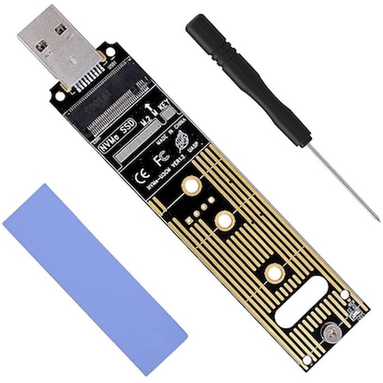 Κάρτα Δικτύου Usb Powertech M.2 Key M Nvme Σε Usb 3.1 Gen 2 Tool-0045 image 0
