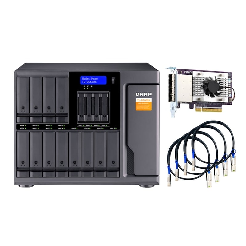 QNAP Qnap Tl-d1600s Storage Drive Enclosure 2.5/3.5 Hdd/ssd Enclosure Black,grey