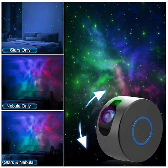 Περιστρεφόμενο Παιδικό Φωτιστικό Projector Με Προβολή Αστεριών Aurora Starry Sky image 3