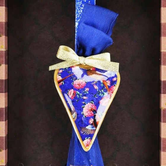 Λαμπάδα&nbsp;Synchronia&nbsp;Καρδιά&nbsp;Φλοράλ&nbsp;Μπλε image 1