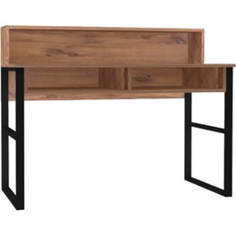 Γραφείo Μελέτης 24Mall Brescia από Μοριοσανίδα 120x55x95.8 cm - Μπεζ/Μαύρο