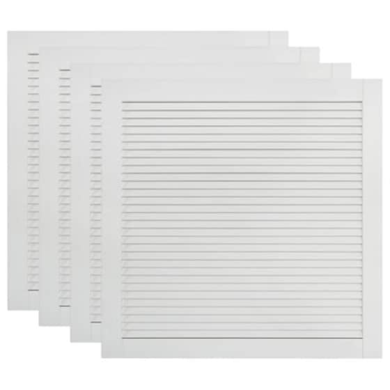 Vidaxl Πορτάκια Με Περσίδες 4 Τεμ Λευκά 39,5x39,4 Εκ Μασίφ Ξύλο Πεύκου image 2
