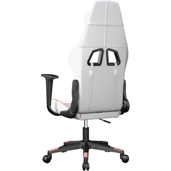 Καρέκλα Gaming VIDAXL 3143673 με Ρυθμιζόμενα Μπράτσα από Τεχνητό Δέρμα - Λευκό image 3