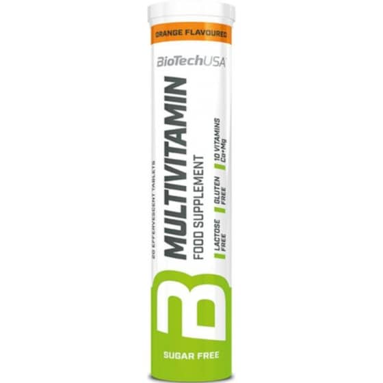 BioTechUSA Multivitamin Effervescent Πορτοκάλι - 20 αναβράζοντα δισκία image 0