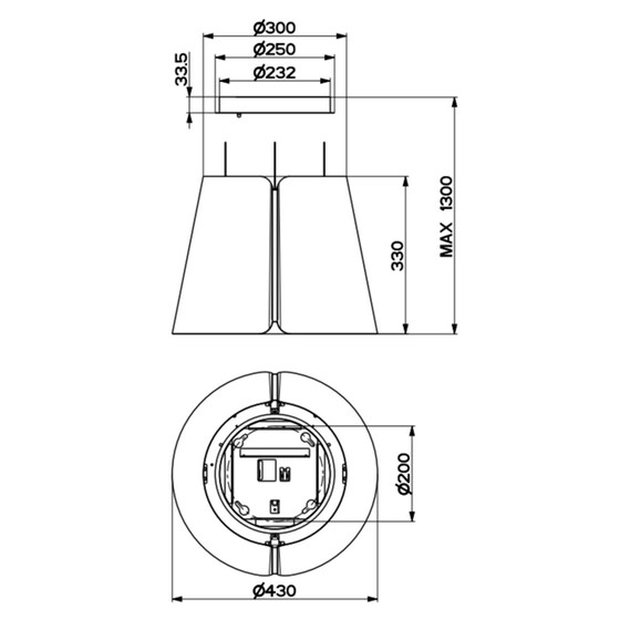 FABER 345.0657.025 BEAT BK GLOSS F45 Απορροφητήρας Καμινάδα - Τζάκι 45 cm - Μαύρο image 5