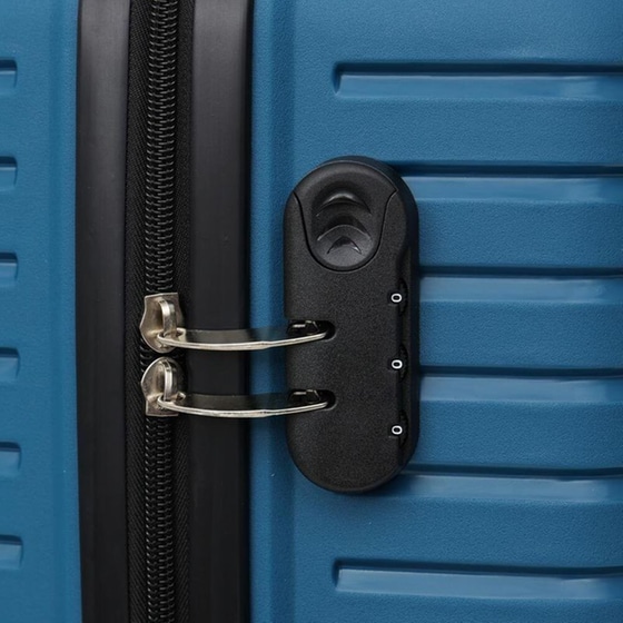 Βαλίτσα&nbsp;Μεγάλη&nbsp;Amber&nbsp;Μπλε 75cm image 8