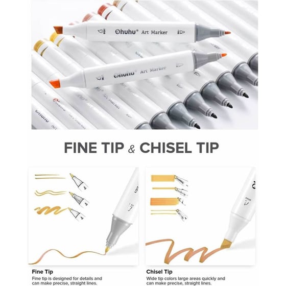 Μαρκαδόροι Ohuhu Oahu Alcohol Fine Chisel (80 Τεμάχια) image 4