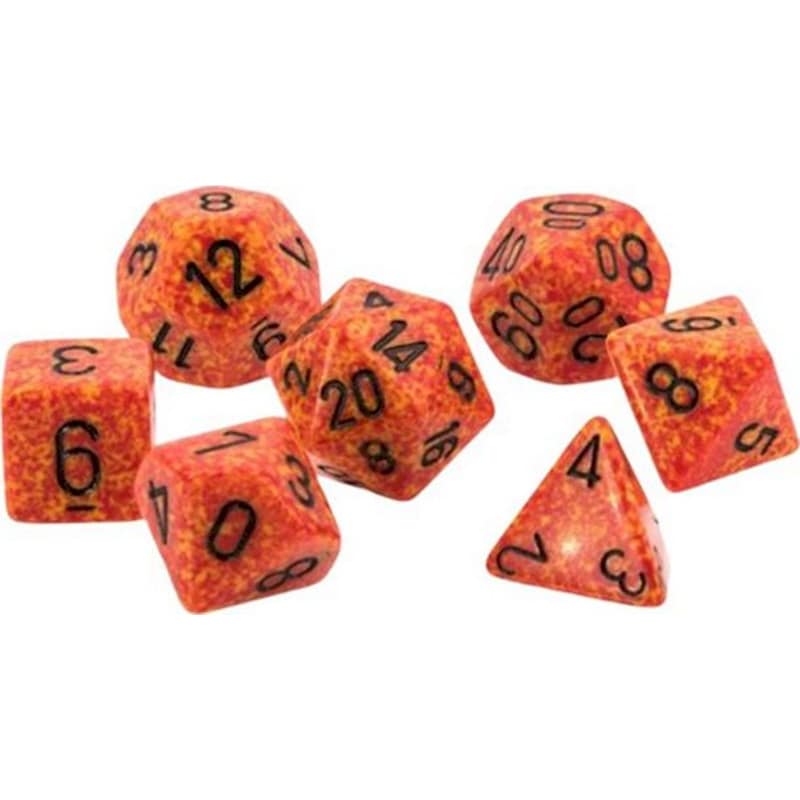 CHESSEX Σετ Ζάρια Speckled Polyhedral 7-die Set Fire Chessex